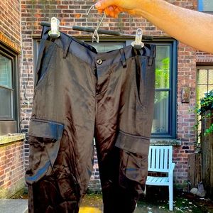 Joie satin silk cargo pants